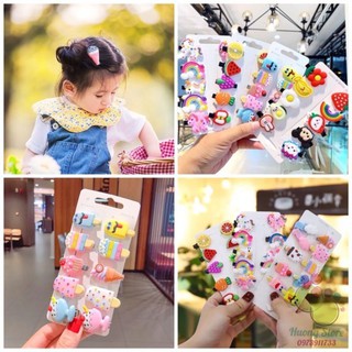 Sét 10  kẹp tóc cute cho bé mẫu mới