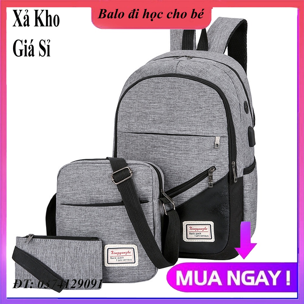 BALO Laptop 16inch + túi đeo chéo IPAD + bóp vải bố xước cao cấp kiểu dáng hàn quốc