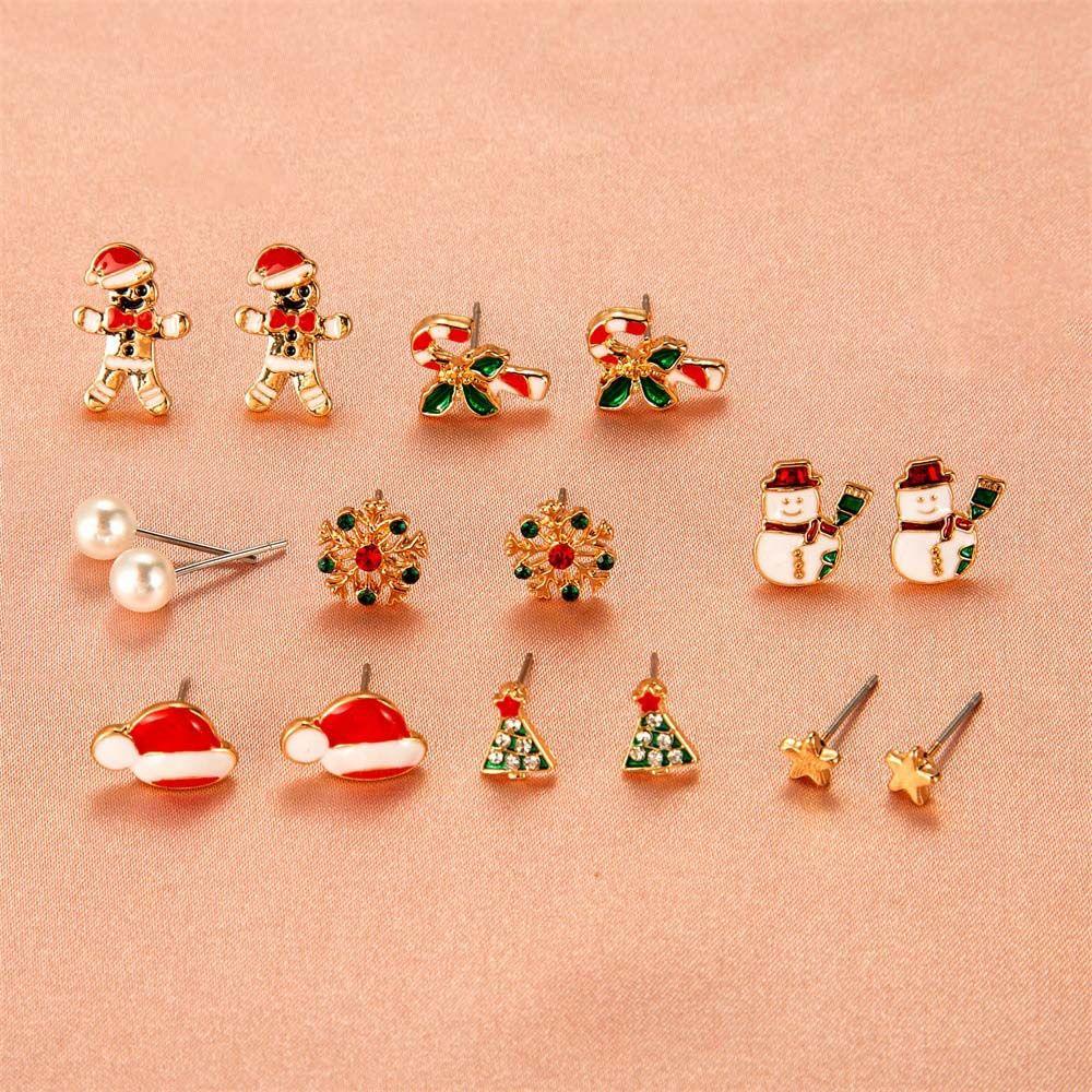 Bông Tai Hình Ông Già Noel Tuần Lộc Dễ Thương Cho Nữ