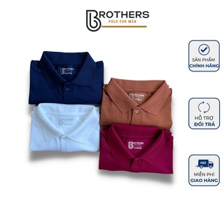 Áo thun polo nam troli cổ trụ bẻ, vải cá sấu cotton cao cấp, chuẩn phom, trẻ trung, thoáng mát - brothers