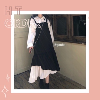 ORDER_V22 Váy Yếm Sơ Mi Ulzzang