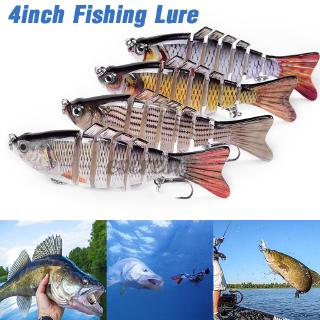 Set 1 / 4 Mồi Câu Cá Giả 3d 4 Inch 7 Khúc Chuyên Nghiệp 15g