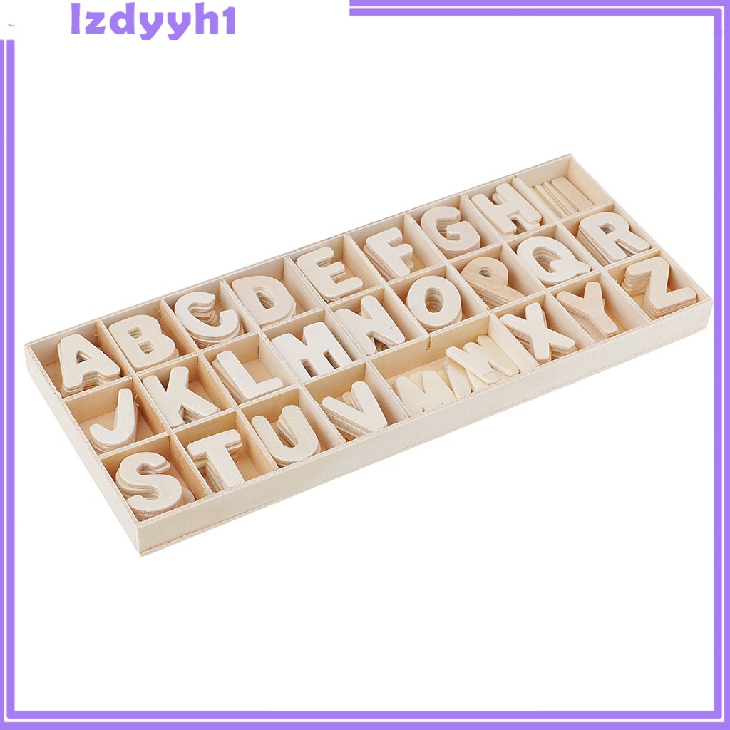 Set 216 Chữ Cái / Số Bằng Gỗ Tự Nhiên Kèm Khay Đựng Cho Bé