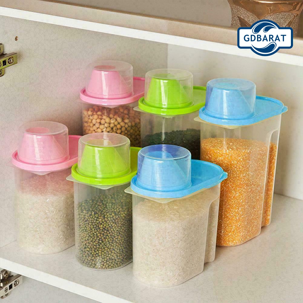 (Hàng Mới Về) Hộp Đựng Bảo Quản Thực Phẩm Trong Suốt 1.9 / 2.5l