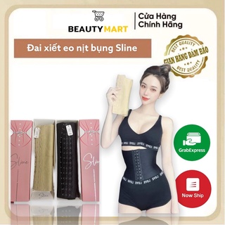 Đai gen nịt bụng latex Sline hồng, giảm mỡ, chống cuộn, tạo hốc eo không đau không cấn - Chính hãng