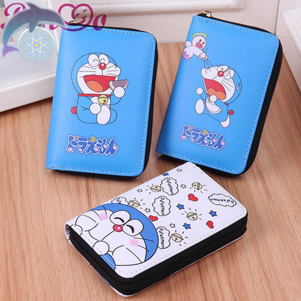 Ví Cầm Tay Đựng Tiền Xu Họa Tiết Hoạt Hình Doraemon Dễ Thương Cho Bé Gái