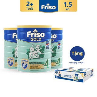 [Tặng thùng sữa RTD] Combo 3 Lon Sữa Bột Friso Gold 4 (1500G/Lon)