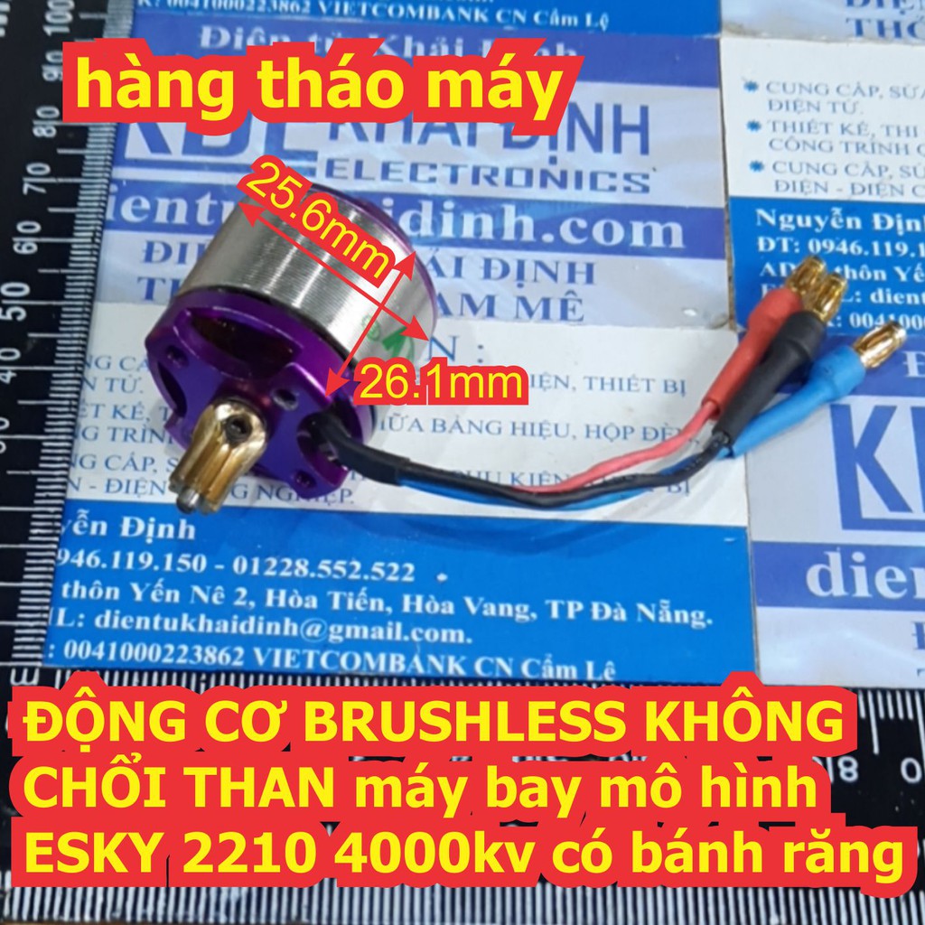 ĐỘNG CƠ BRUSHLESS KHÔNG CHỔI THAN máy bay mô hình ESKY 2210 4000kv, có bánh răng kde6947