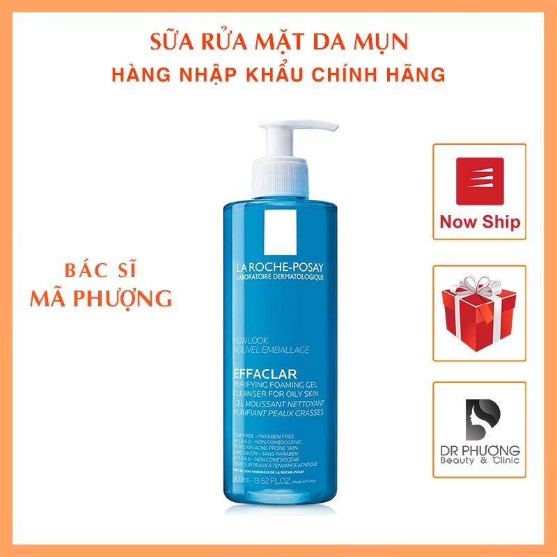 Sữa rửa mặt Laroche Posay Effaclar Cho Da Dầu Mụn, Nhạy cảm - Hàng Chính Hãng - Dược Mỹ Phẩm Bác Sĩ Mã Phượng