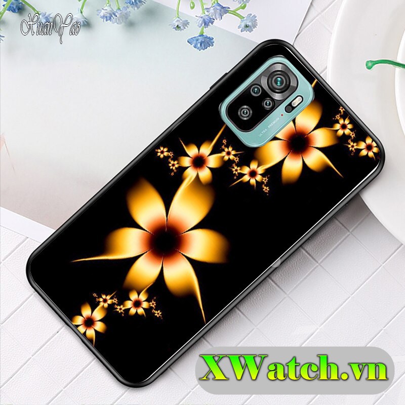 Ốp lưng phủ bóng Xiaomi Note 11 Mi 11T pro 11 lite Redmi Note 10 Note 10 pro Poco X3 / X3 Pro F3 K40 pro họa tiết HOA