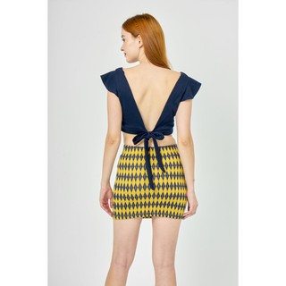 Áo Croptop cổ U cột dây dáng xinh