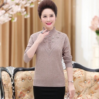 Áo len lót lông cao cổ cho các bà, các mẹ