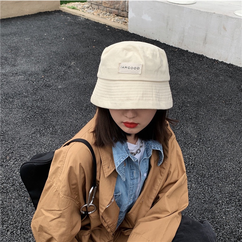 [Augustcloth] Mũ/ nón bucket denim IAMGOOD phong cách Hàn Quốc