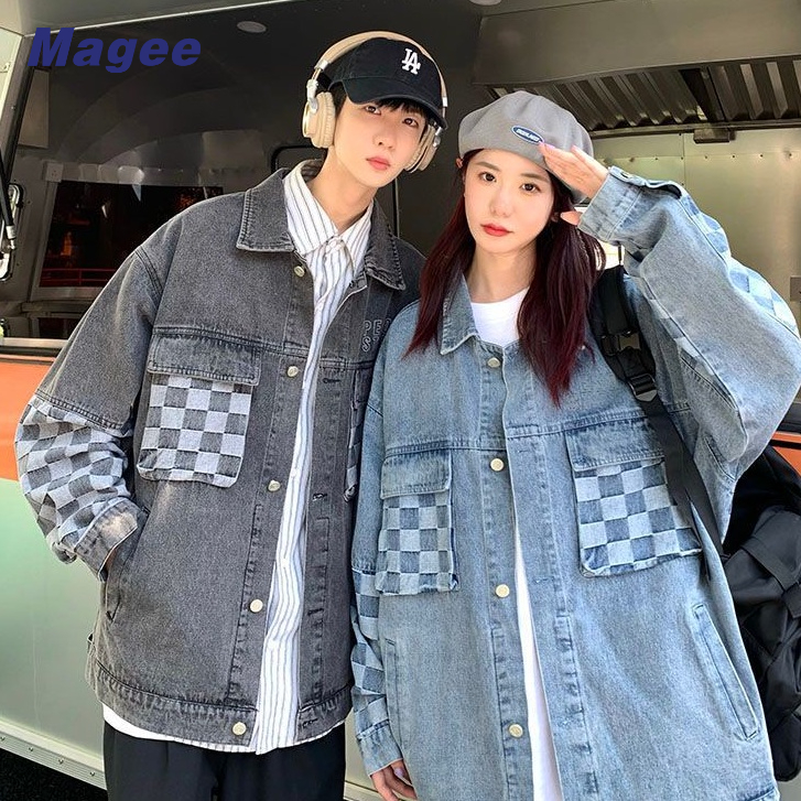 Áo Khoác denim Cỡ Lớn Phong Cách Đường Phố Thời Trang Cho Nam