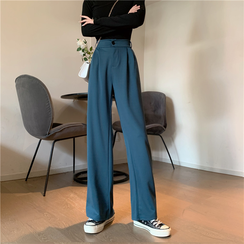 Quần SUXI ống rộng lưng cao thời trang mùa thu cho nữ