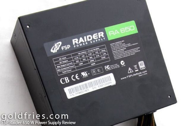 Nguồn FSP RAIDER 650W POWER SUPPLY chính hãng