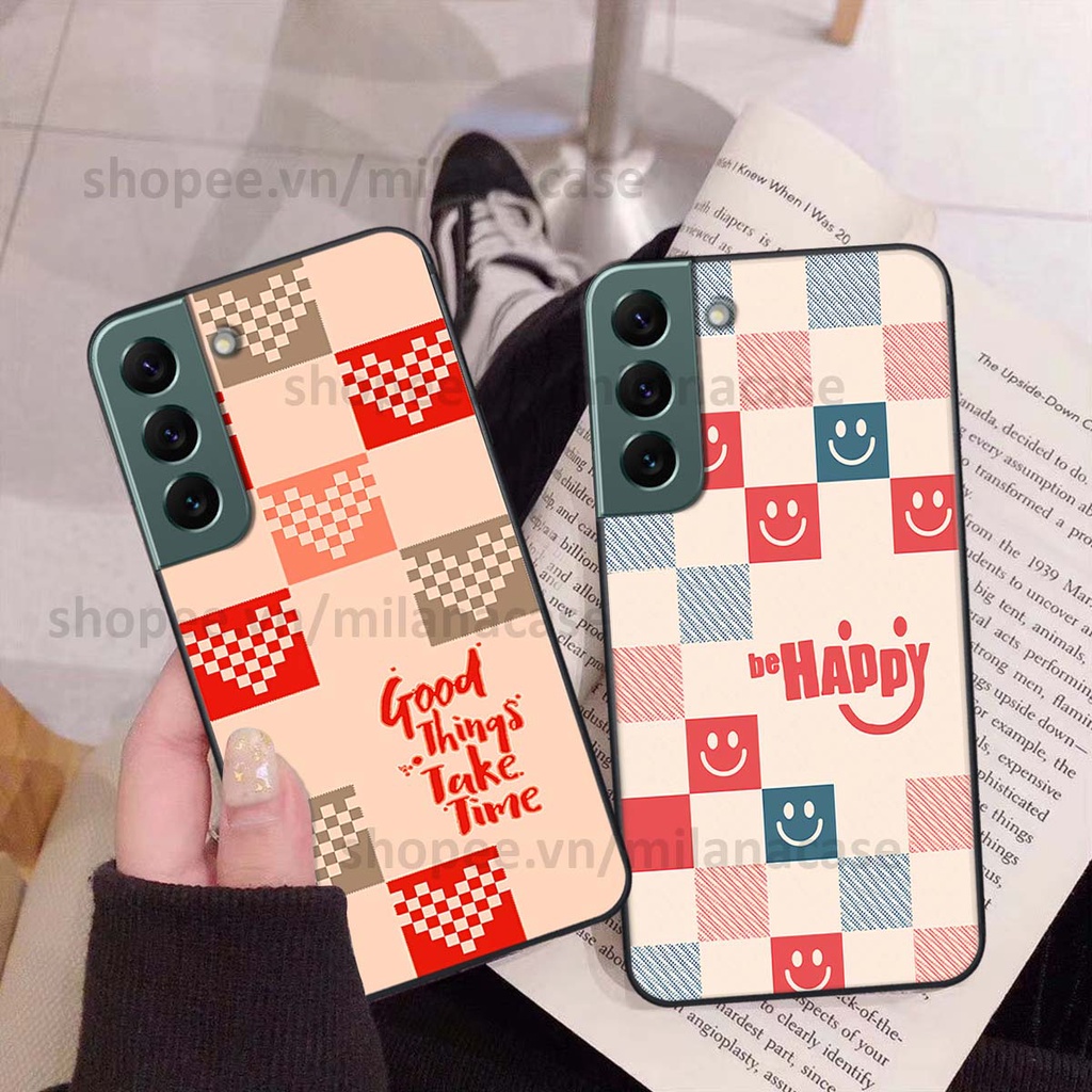 Ốp Samsung S22 / S22 Plus / S22 Ultra / S22+ caro họa tiết nhiều màu sắc siêu đẹp thời trang cá tính