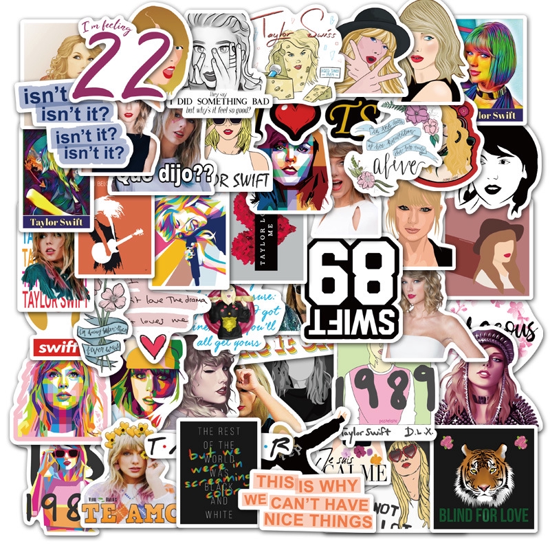 ❉ Taylor Swift - Series 01 Popular &amp; Country Music Singer Stickers ❉ 50Pcs/Set Superstar DIY Fashion Decals Doodle Stickers