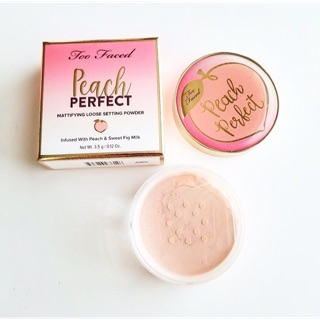 [ GIÁ GOM SALE] Phấn phủ  Too Faced Peach Perfect Mattifying Loose Setting Pơder MÀU TRANSCULENT