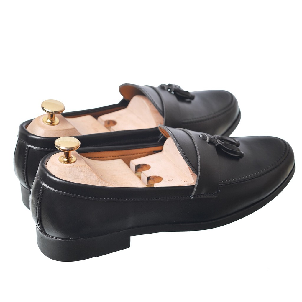 Giày da nam công sở Menovu giày nam chuông đen phong cách Hàn Quốc DR02