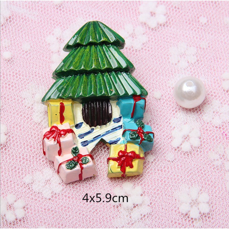 Charm các nhân vật lễ Giáng Sinh (ông già Noel, cây thông, tuần lộc) trang trí vỏ ốp điện thoại, dán Jibbitz, DIY