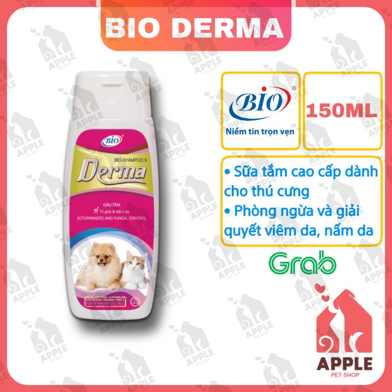 [Mã 155FMCGSALE giảm 7% - tối đa 100K đơn 500K] [BIO-DERMA] [150ML] Sữa tắm cao cấp cho bệnh ngoài da của chó