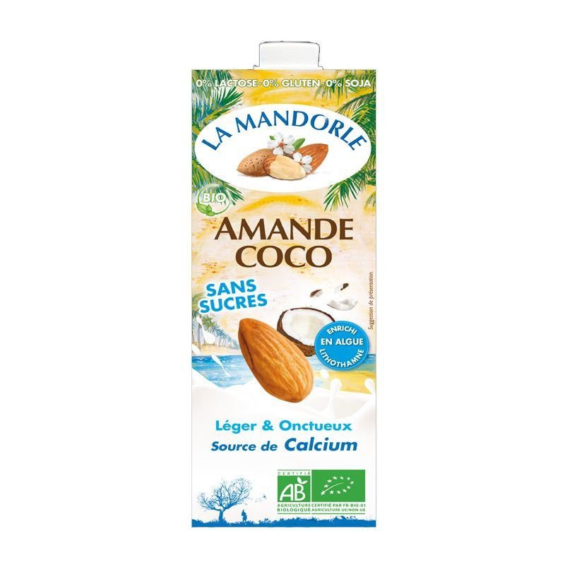 Sữa hạnh nhân dừa hữu cơ La Mandorle 1L