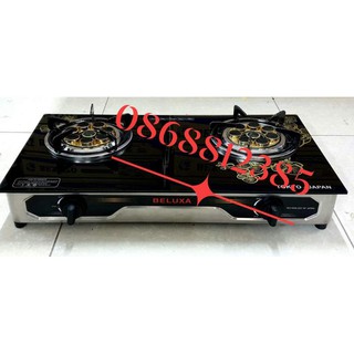 Bếp đôi biogas kính cường lực 8 lõi siêu bền