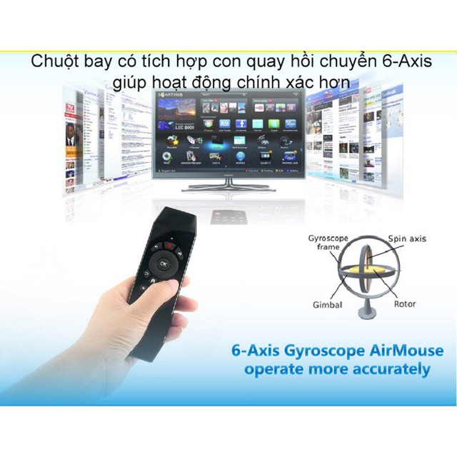  Chuột bay KM950V vinabox có tìm kiếm giọng nói Bảo hành chính hãng 06 tháng