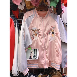 Áo khoác Bomber hoạ tiết thêu