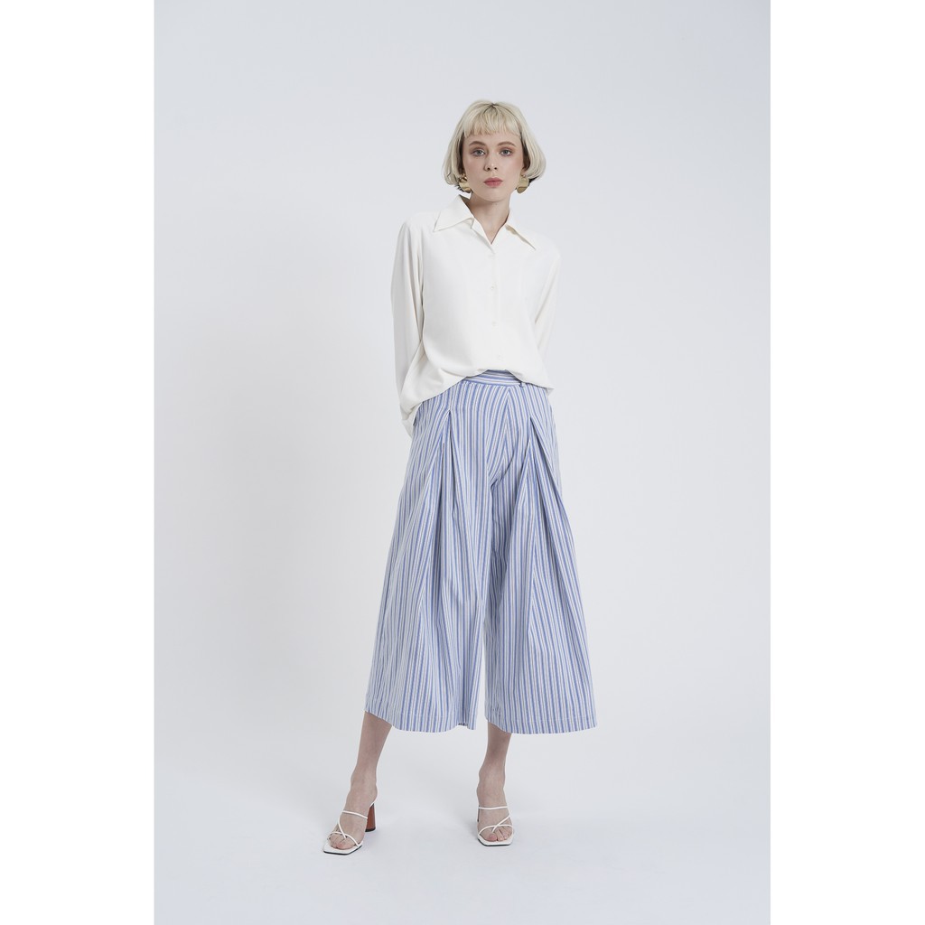 Quần nữ KHÂU BY CQ sọc xanh Otis Culottes
