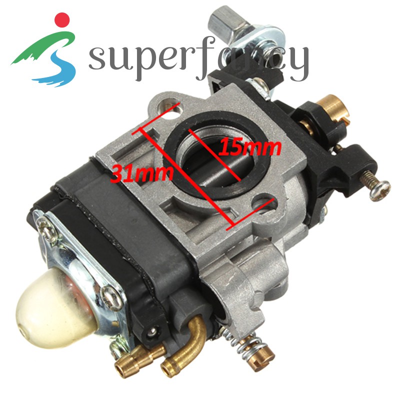 Bộ Chế Hòa Khí 15mm Cho Xe Tay Ga 40cc 43cc 49cc Atv