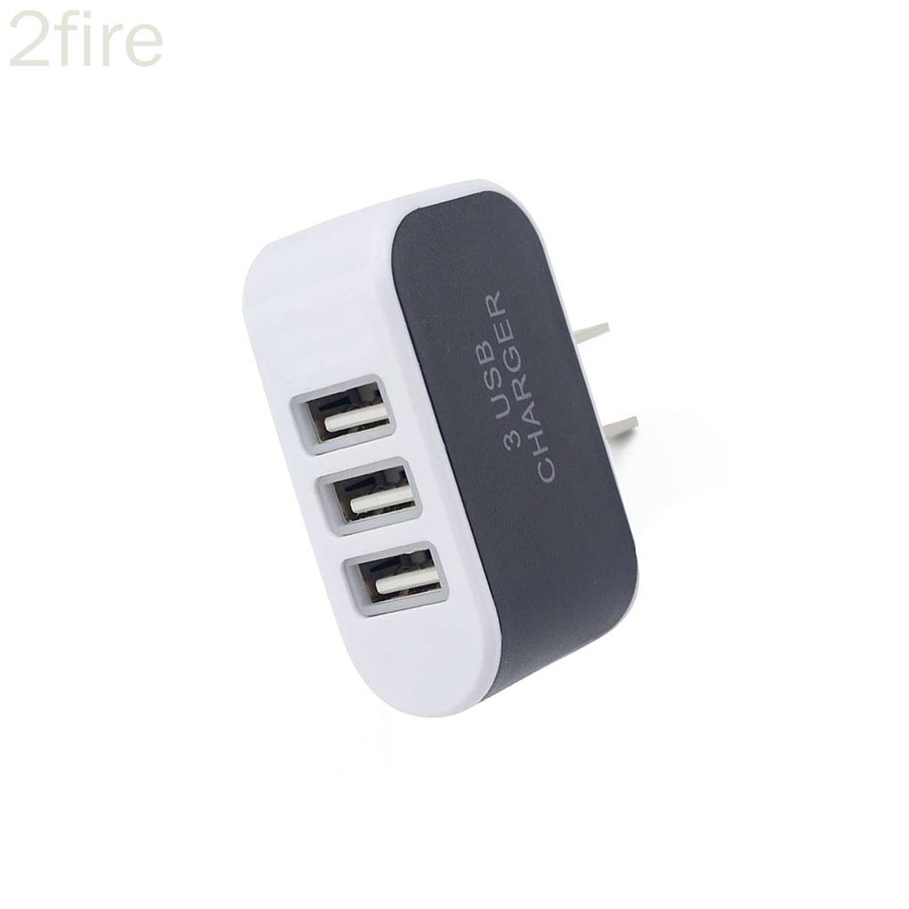 Cốc sạc gắn tường 3 cổng USB AC 110-220V 5V sử dụng đa năng