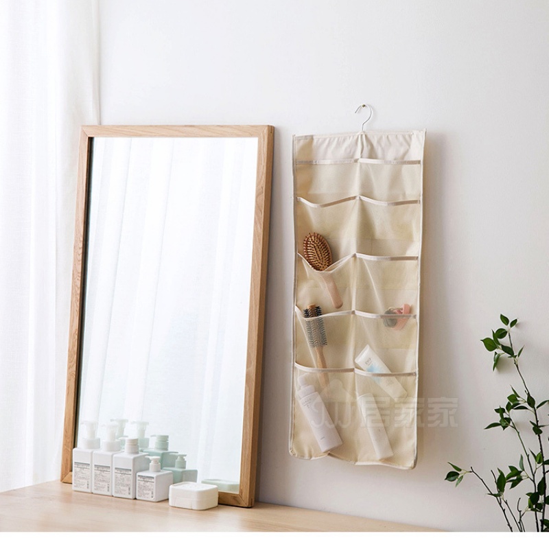 Túi vải đựng đồ lót tất vớ 2 mặt nhiều ngăn treo tường tiết kiệm không gian