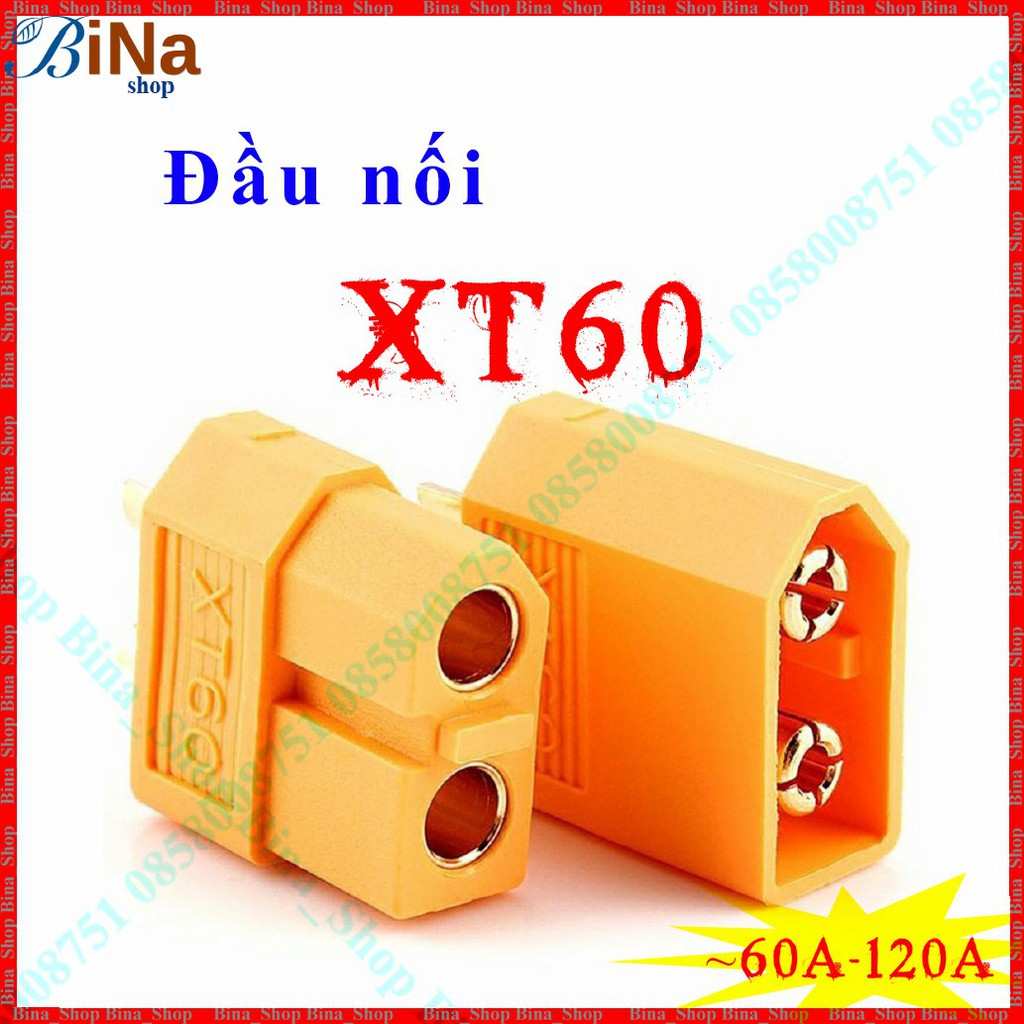 Jack XT60 60A (loại thường), Jack nối nguồn XT60 đực/cái tự chọn