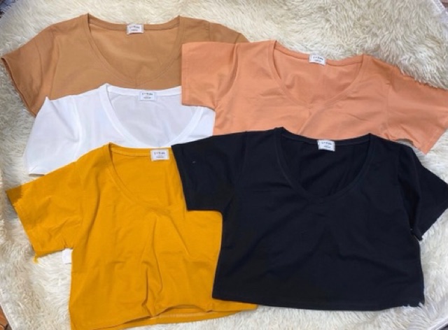 [Mã FASHIONT4WA2 giảm 10K đơn 50K] Áo croptop cổ tim - chất đẹp | BigBuy360 - bigbuy360.vn