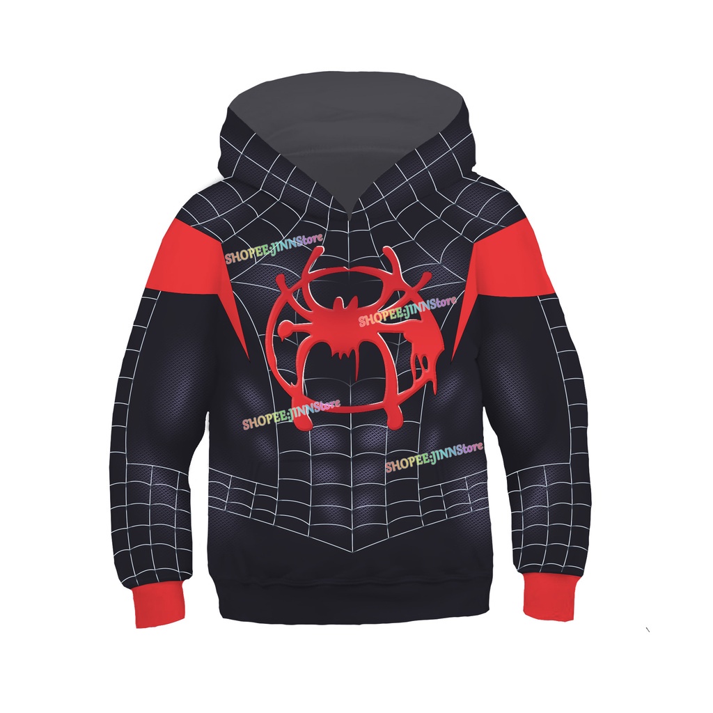 JINN Áo hoodie tay dài in hình Người Nhện phim Marvel Hàn Quốc cho bé gái