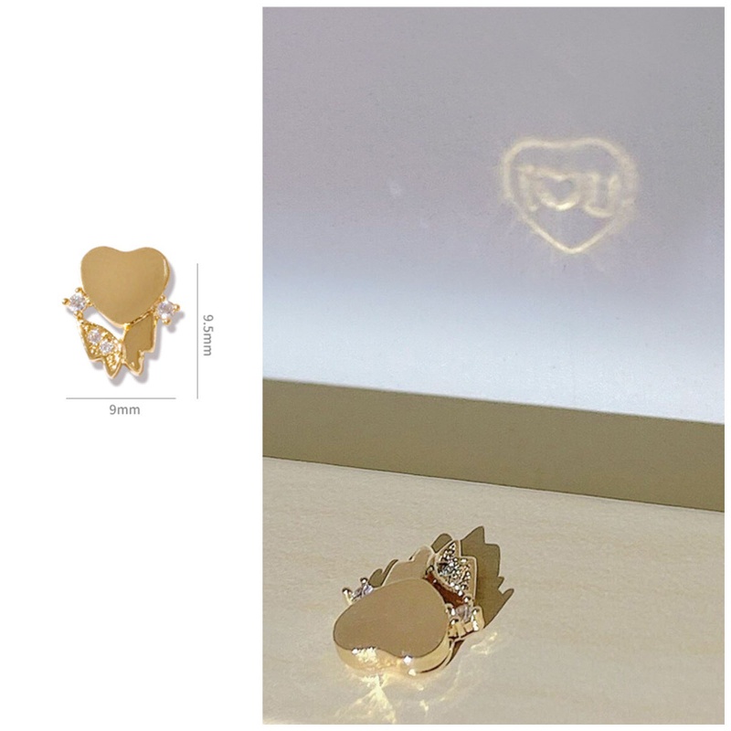 Phụ Kiện Trang Trí Móng Tay Hình Gấu Tráng Gương Đính Đá Zircon 520 Charms