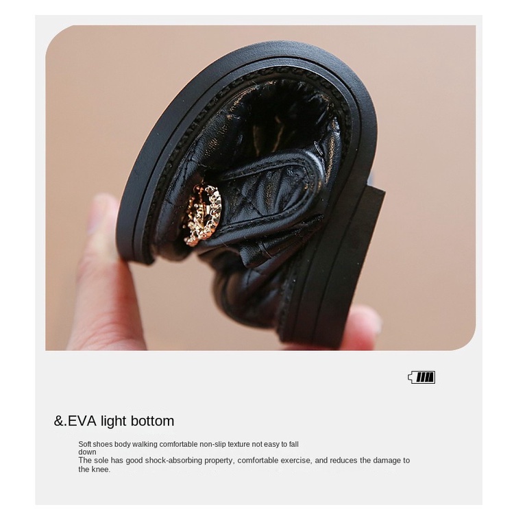 Giày Búp Bê Da Đế Mềm Phong Cách retro Cho Bé Gái