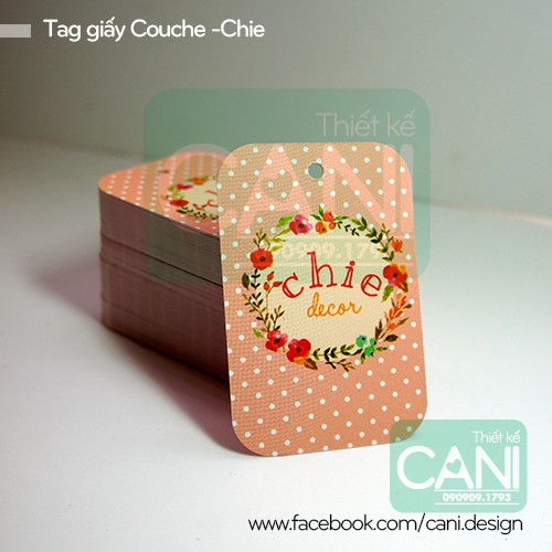 500c In theo yêu cầu Thẻ Tag giấy treo quần áo Bo 4 góc hoặc bo 2 góc Tem treo