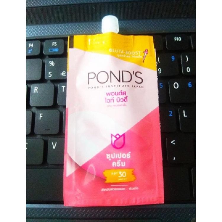 [Hộp 6 Gói] Kem Dưỡng Trắng Da Chống Nắng Ponds Bright Beauty Spf 15 Pa++ Thái Lan 7g