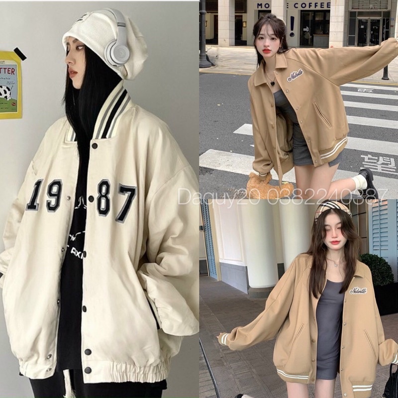 áo khoác kaki bomber phối UZZULANG ⚡️FREESHIP EXTRA⚡️