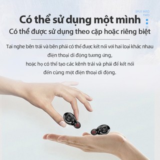 TWS 5.0 mini wireless bluetooth headset with built-in microphone waterproof suitable for Apple Android
