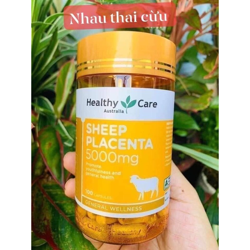 VIÊN UỐNG NHAU THAI CỪU HEALTHY CARE SHEEP PLACENTA 5000MG 100 VIÊN🐑