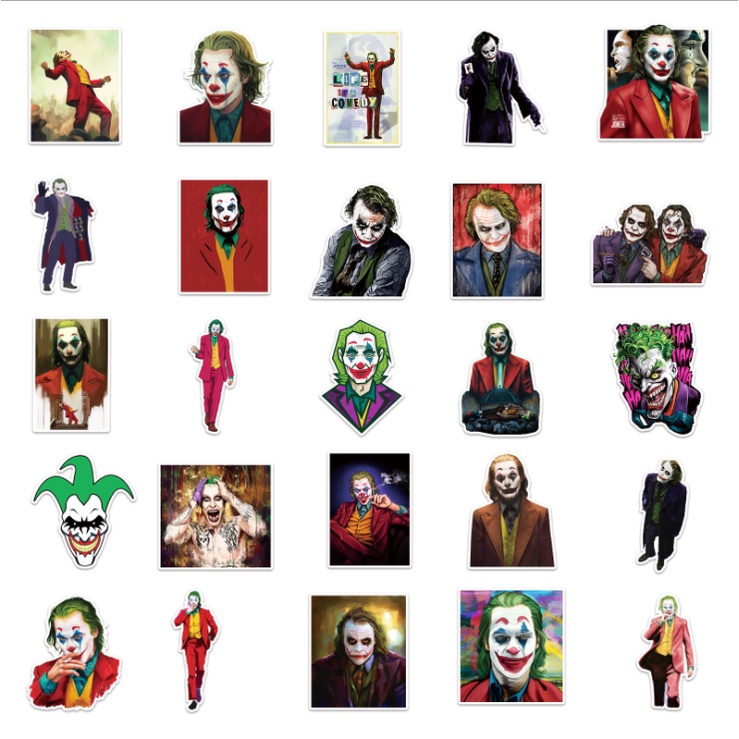 [Set 50 Cái] Sticker dán mũ bảo hiểm chống nước hình Joker siêu chất - DB.103