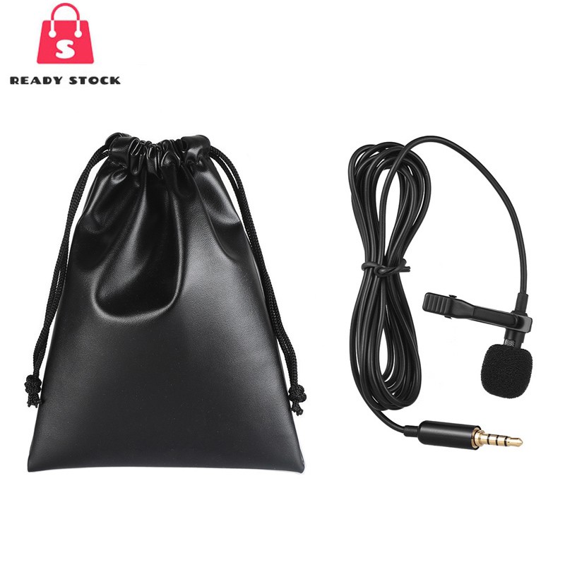 Micro mini kẹp áo giắc cắm 3.5mm có dây 1.5m cho điện thoại laptop