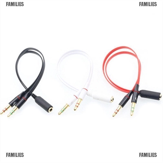 Đầu chuyển đổi âm thanh mic tai nghe 3.5 mm từ 2 giắc cắm chữ Y sang 1 cổng cắm
