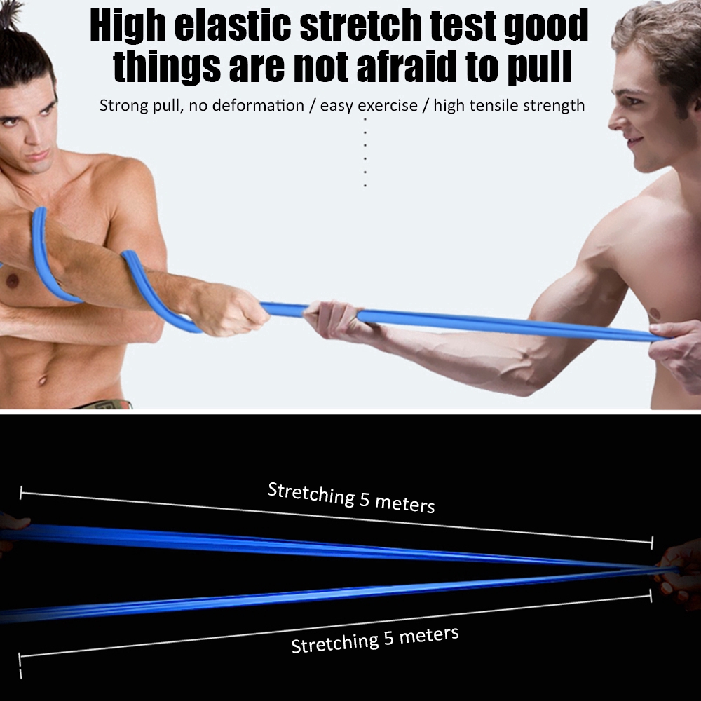 Yoga Fitness Elastic Band Training Strap Tension Resistance Exercise Stretching Band for Sports