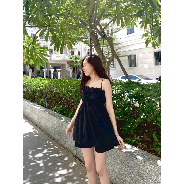 Set áo + quần dây ren form babydoll