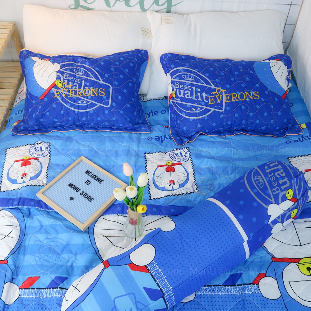 Bộ 5 món chăn ga gối nệm hình DORAEMON DOREMON dễ thương cute MON0269 TooYoo